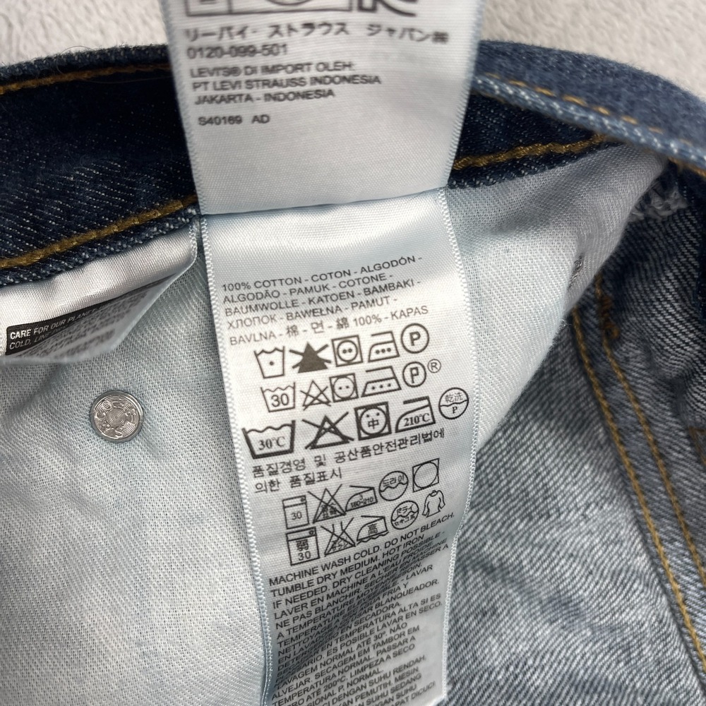 Levi's Jeans Mens 34x32 (34x28) Blue Denim 527 Dark Wash Americana Slim Bootcut - Picture 4 of 11
